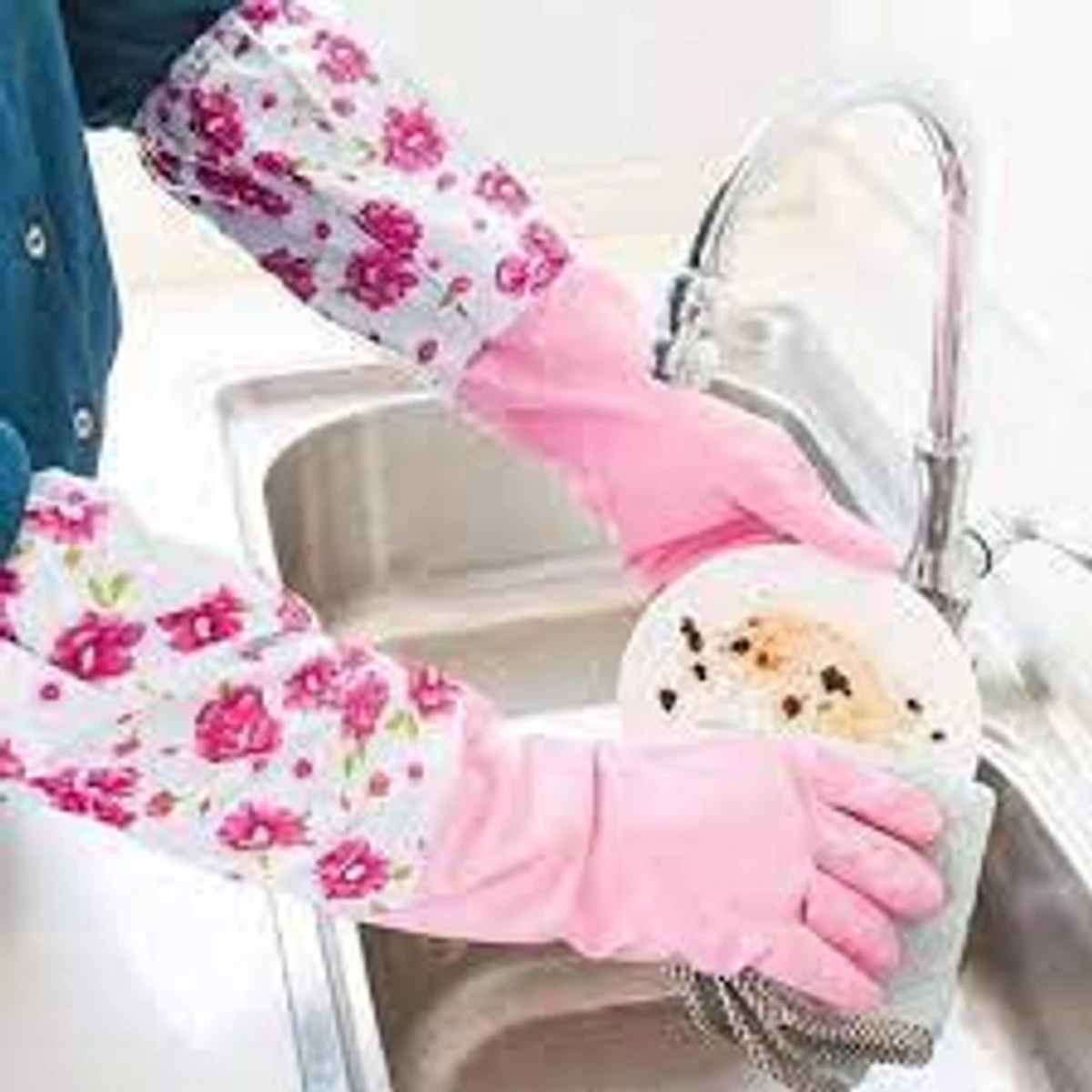 Long High Quality Kitchen Hand Gloves - ১ জোড়া
