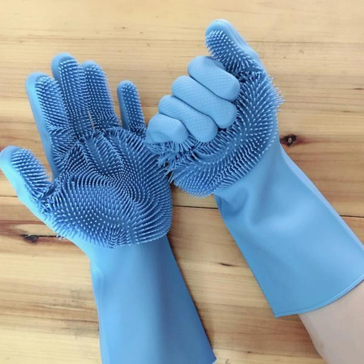 Silicone Kitchen Hand Gloves (2 pcs) - High Quality 1 জোড়া