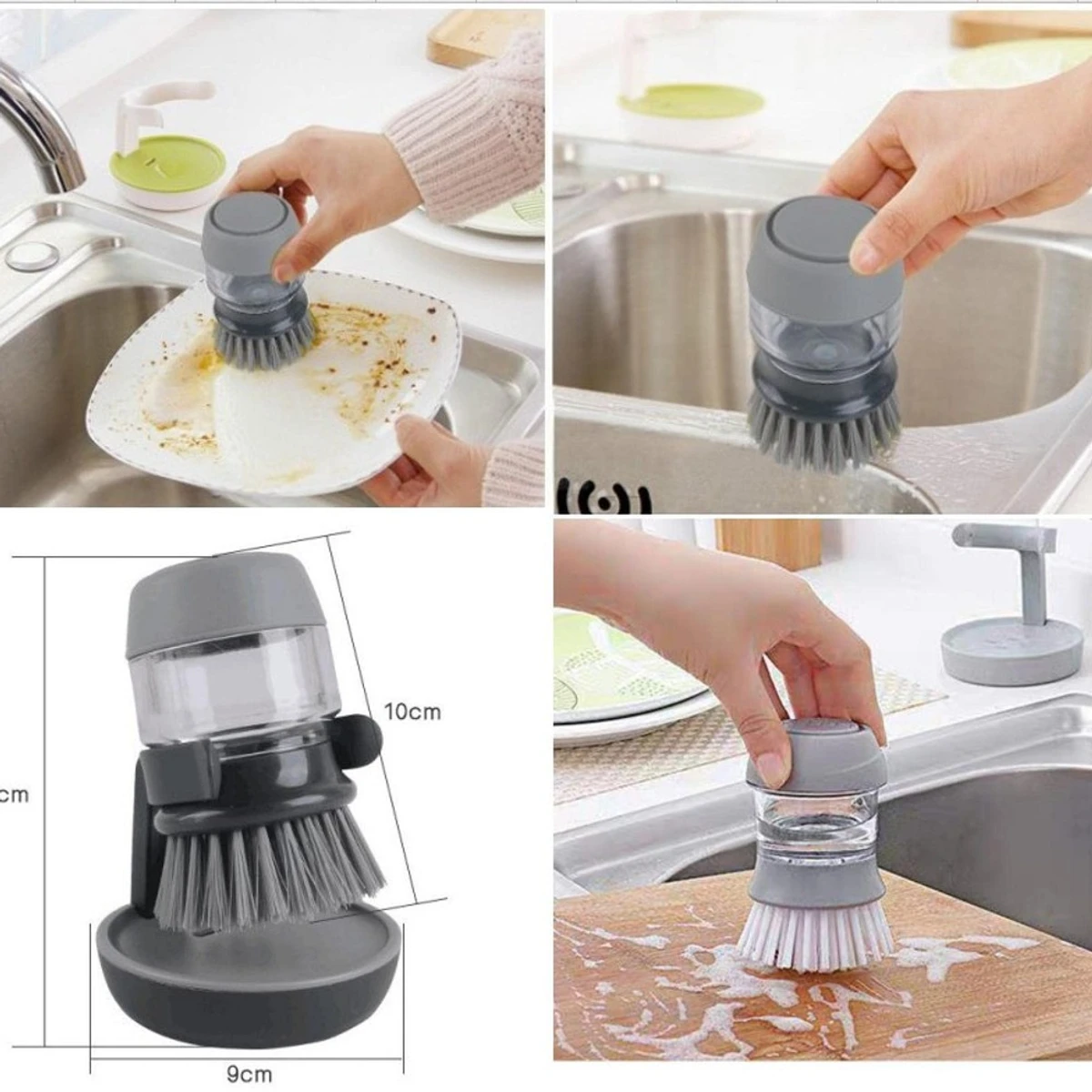 Automatic Liquid Addition Tableware Brush