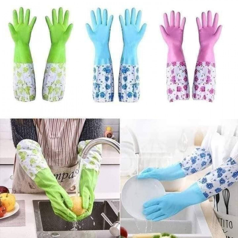 (1 জোড়া ) Silicone Kitchen Hand Gloves High Quality